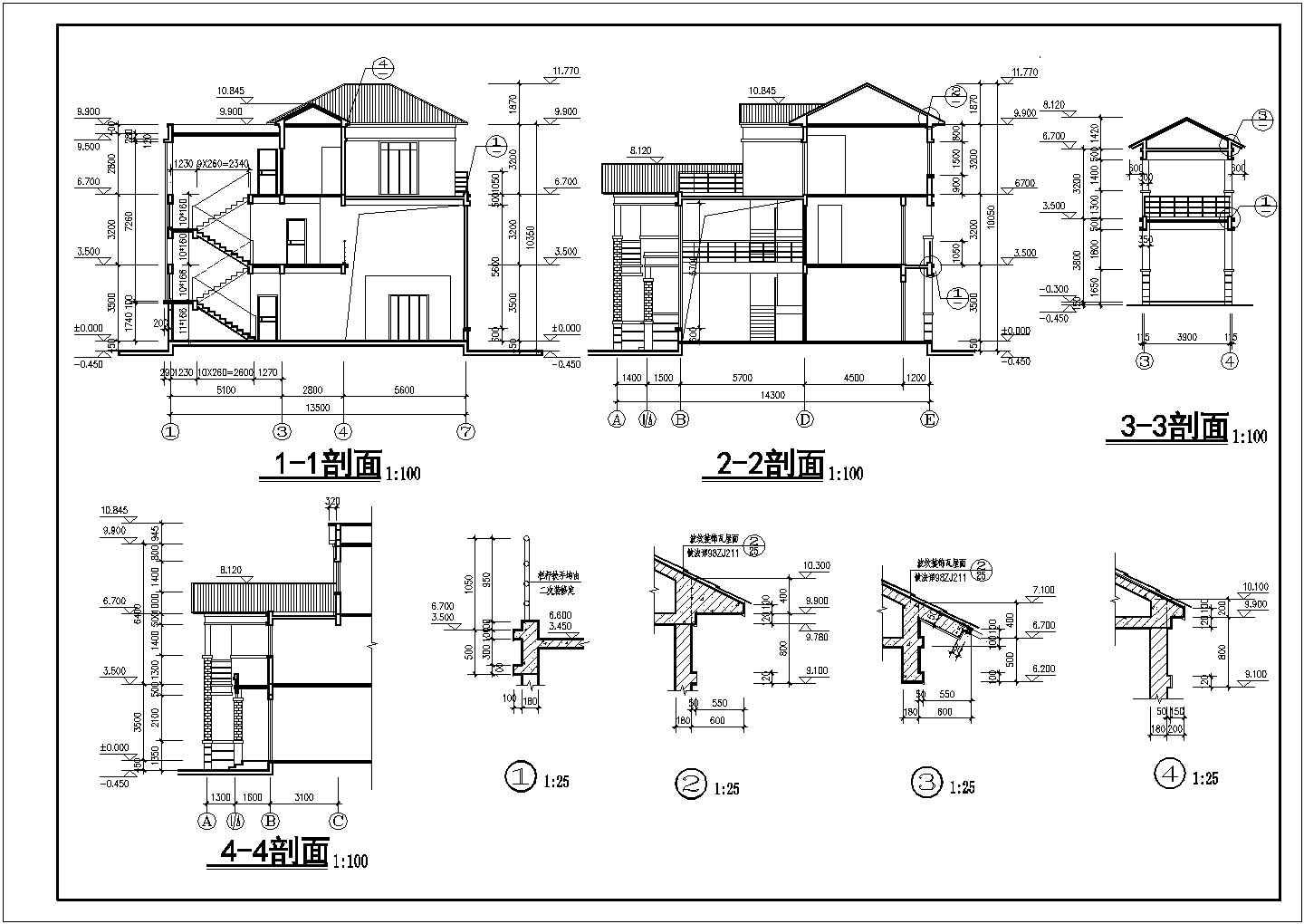 东南亚风格住宅楼建筑设计施工图