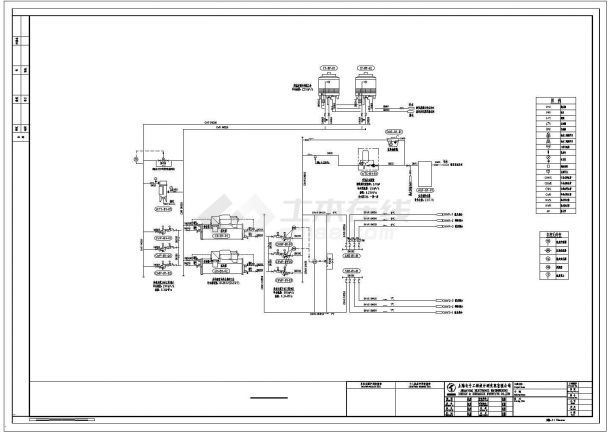 冷冻水系统流程结构设计CAD图-图一