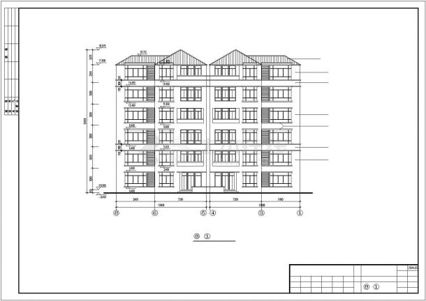 沈阳市丰泰花园小区6层砖混结构复式公寓楼建筑设计CAD图纸-图一