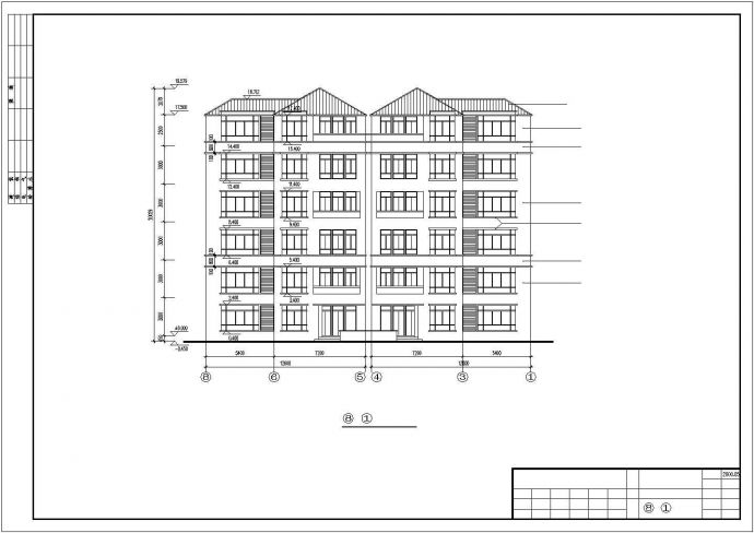 沈阳市丰泰花园小区6层砖混结构复式公寓楼建筑设计CAD图纸_图1