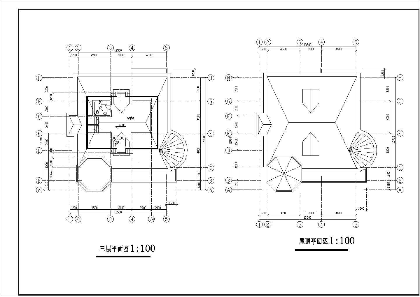 珠海简约式别墅建筑规划图