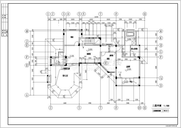 380.5平米别墅全套建筑设计施工图-图二