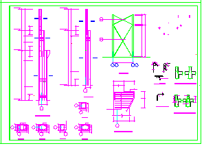 湖北某大跨度实验室cad结构设计图_图1