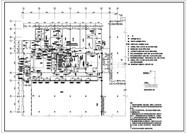 某大学第二食堂设计cad全套施工图（含布局、给排水、电位、照明等设计）-图二