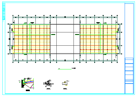 机关会议中心屋顶网架cad钢结构施工图(含建筑图)-图二