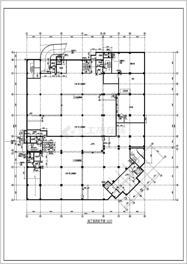 江苏省启东市蝶湖公园多层住宅楼建筑施工设计CAD图纸-图二