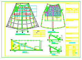 某电影院看台钢cad结构施工图_图1