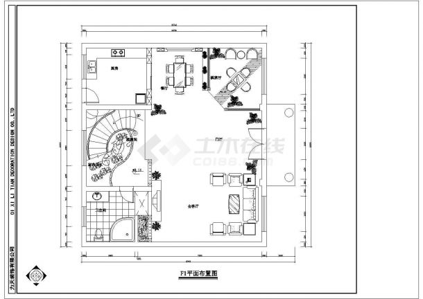 宁波市郊区某别墅装修施工设计CAD图-图一