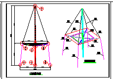 某伞型cad膜结构施工图-图二
