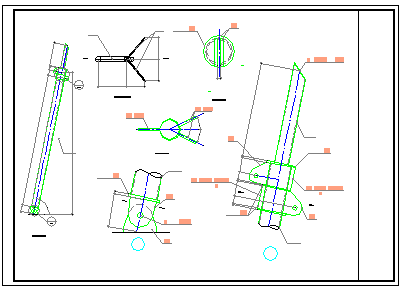 某索膜结构膜亭cad结构设计图-图二