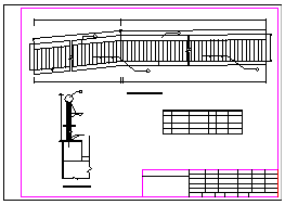 某市内纯钢结构人行天桥全套cad结构施工图纸-图二