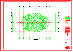 某网架结构图书馆cad结构设计图_图1