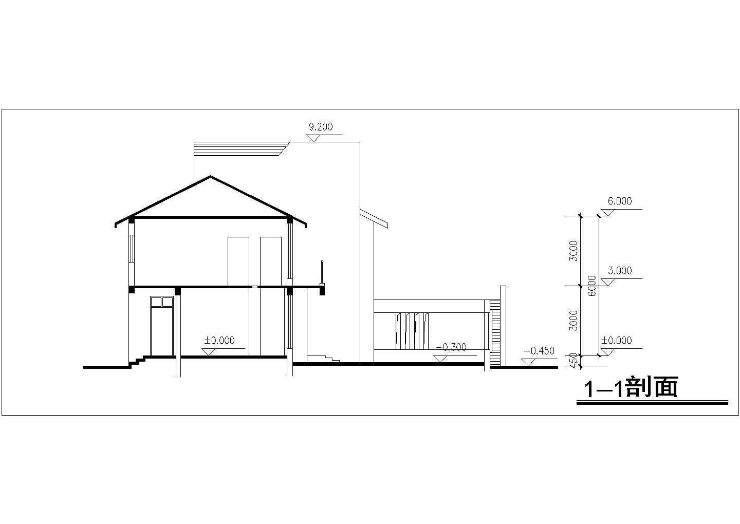 宁波康居小区200平米3层砖混结构双拼别墅建筑设计CAD图纸（含总图）