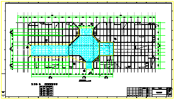 商业广场中庭大跨度cad钢结构施工图-图二