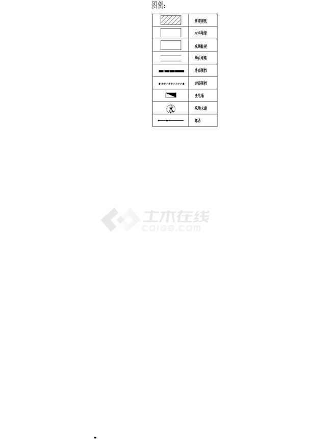 卧龙自然保护区施工总平面布置cad-图一