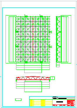 逸夫图书馆网架采光工程cad结构施工图（含计算简图）-图二