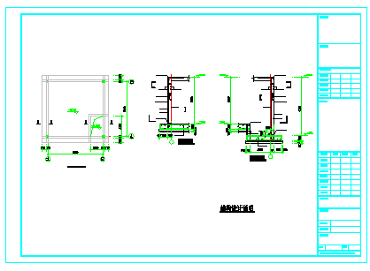 中学消防水池CAD平面布置参考图_图1
