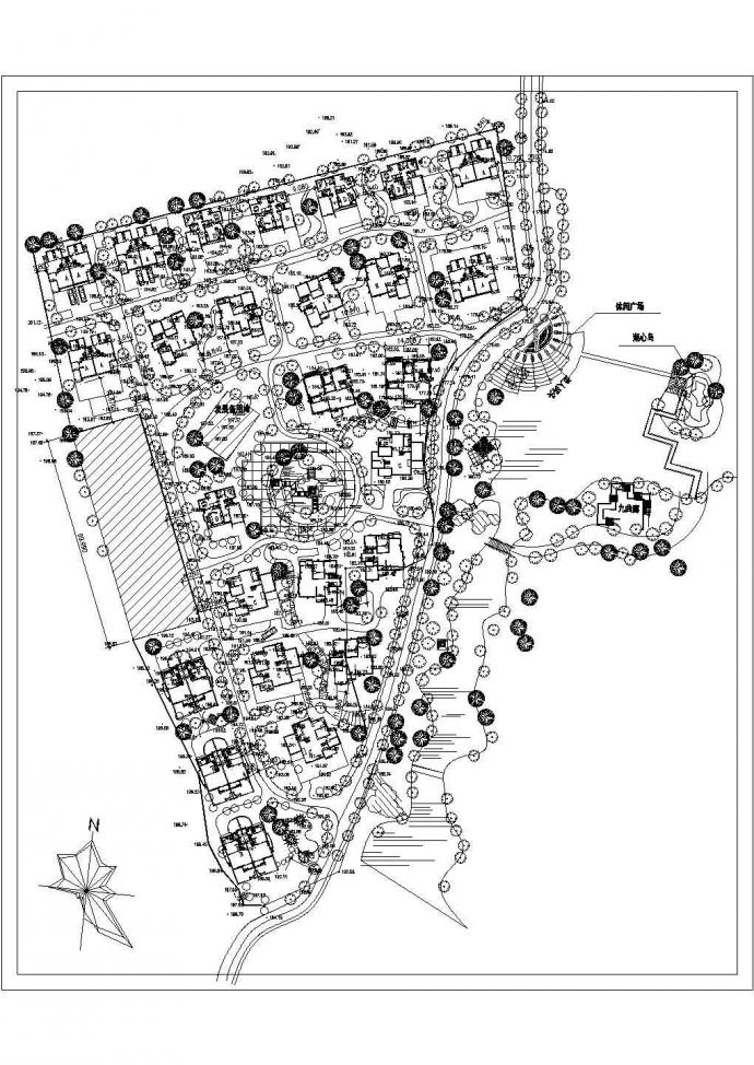 某别墅区规划总图及景观设计图_图1