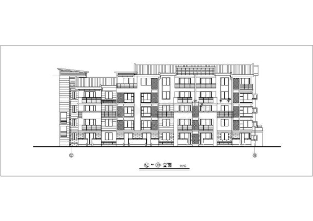 南昌市某小区1400平米5层砖混结构住宅楼建筑设计CAD图纸-图一