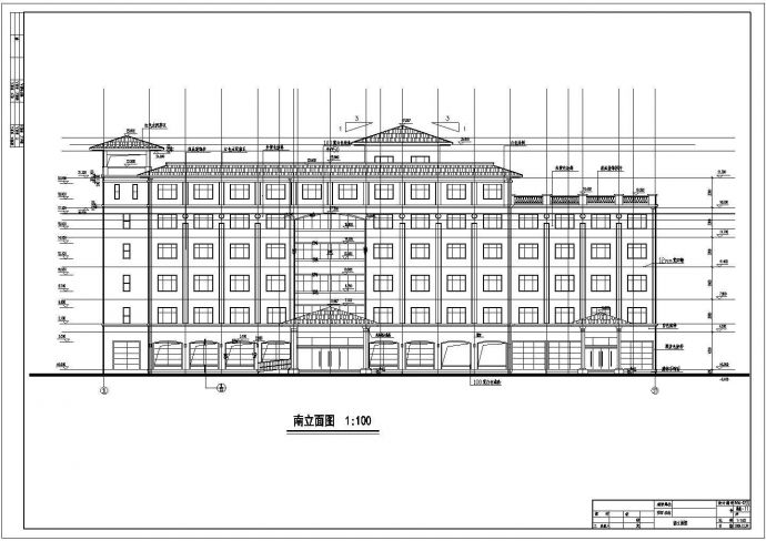 天长市某新建酒店建筑施工设计全套CAD图（含效果图）_图1
