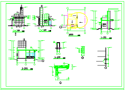 40平米工业园传达室 大门建筑cad施工图纸-图二