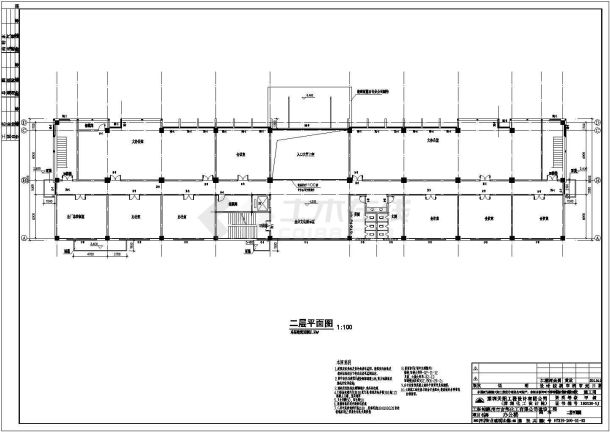 五层办公楼混凝土框架建筑结构施工图-图一