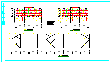54x18m 钢结构15吨吊车厂房结构cad施工图