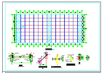 112.5x48m 钢结构原料库房结构cad施工图纸_图1