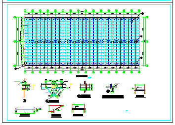 112.5x48m 钢结构原料库房结构cad施工图纸-图二