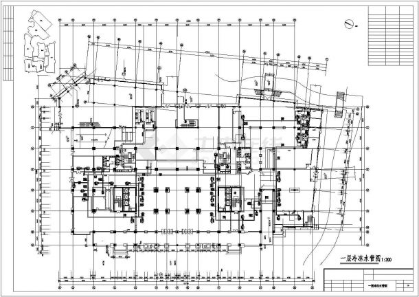 某地区酒店中央空调工程方案设计施工CAD图纸-图一