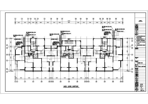 某标准商住楼及车库采暖通风全套方案设计施工CAD图纸-图一
