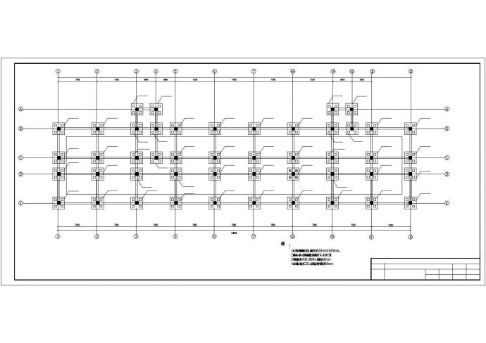 西安市某医药学院6层框架结构学生宿舍楼全套结构设计CAD图纸_图1