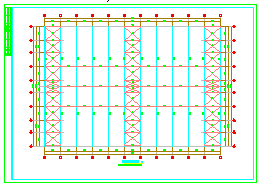 5351.3平米单层全钢结构多跨带吊车厂房cad结施图-图二