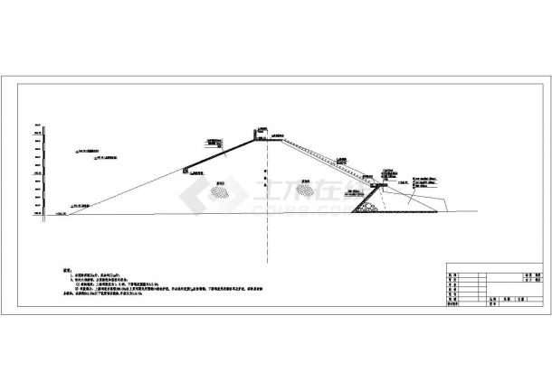 某病险水库大坝整治工程完整方案设计施工CAD图纸-图一