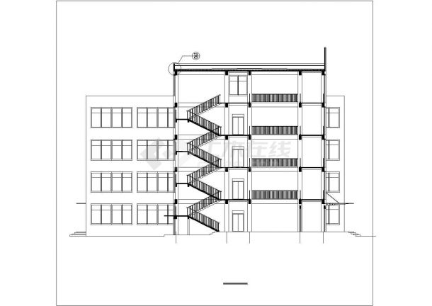 沈阳市某职业学院某7500平米5层框架结构教学楼建筑结构设计CAD图纸-图二