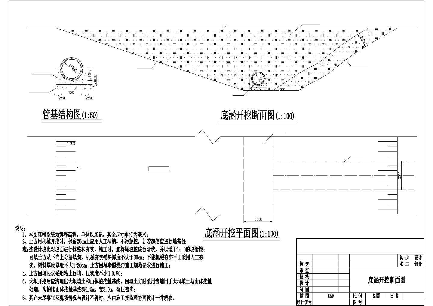某标准水库除险加固工程全套方案设计施工CAD图纸