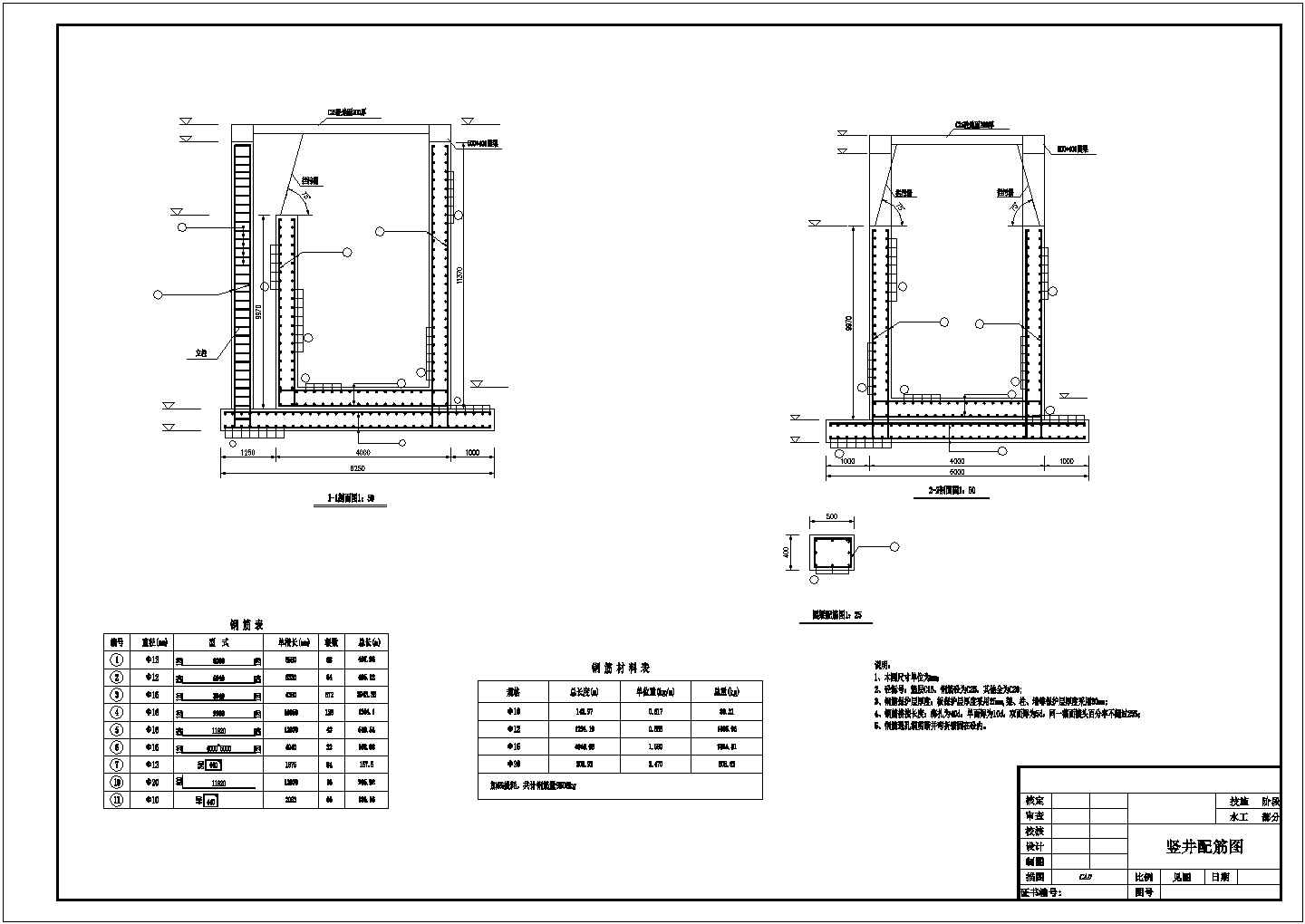 某标准病险水库穿堤建筑加固工程全套方案设计施工CAD图纸