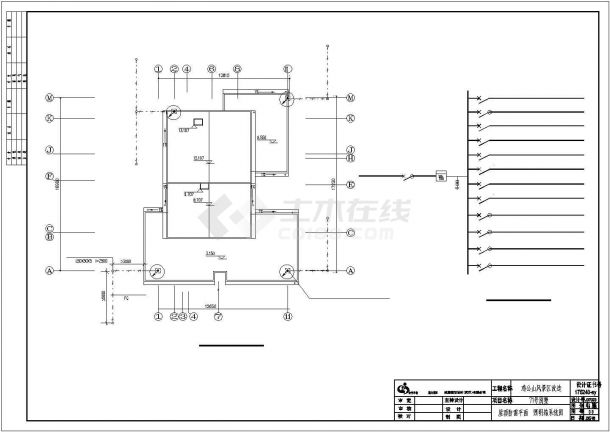 扬州市南岸花园小区2层独栋别墅电气系统设计CAD图纸-图二