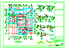 两层框架结构别墅结构加固改造设计施工图纸-图二