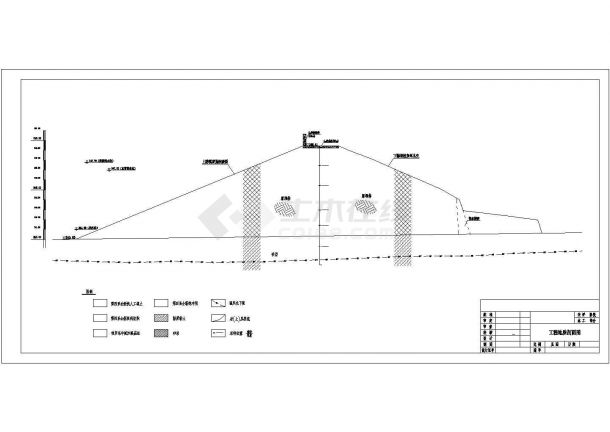 某标准病险水库加固工程安全评价全套方案设计施工CAD图纸-图一