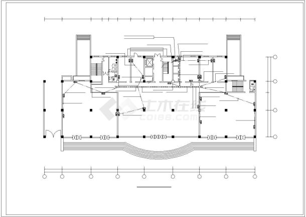 十六层办公楼开放式综合布线系统图纸-图二