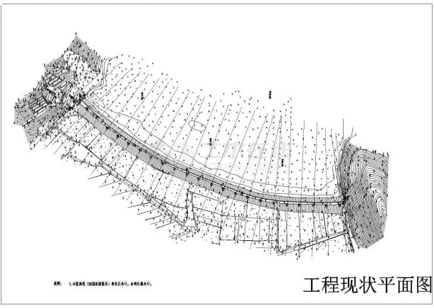 某标准水库除险加固拦水坝工程方案设计施工CAD图纸-图二