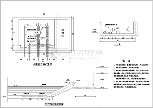 某标准5米高橡胶坝加固工程方案设计施工CAD图纸-图一