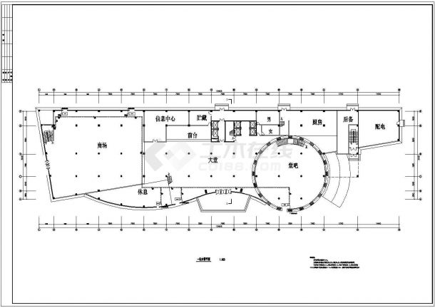[广东]综合高层商务酒店暖通空调制冷系统设计施工图（含供热部分设计）某酒店空调系统图-图一