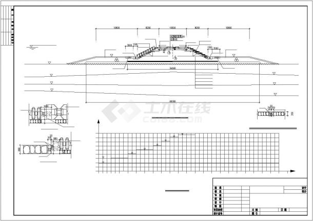某海堤断面结构工程初设方案设计施工CAD图纸-图一