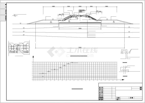 某海堤断面结构工程初设方案设计施工CAD图纸-图二
