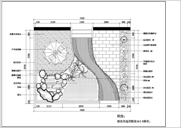 某江南春城建筑屋顶花园设计施工CAD图纸_图1