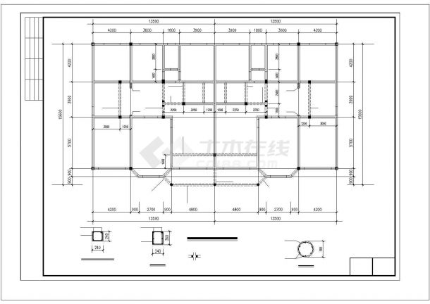 杭州市天鹅湖别墅区2层独栋别墅全套结构设计CAD施工图-图二