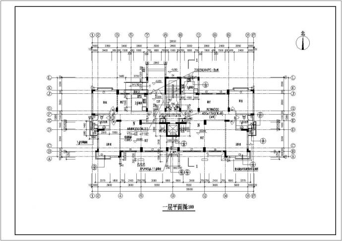 泰州市市区某高档小高层住宅楼施工设计CAD图纸_图1