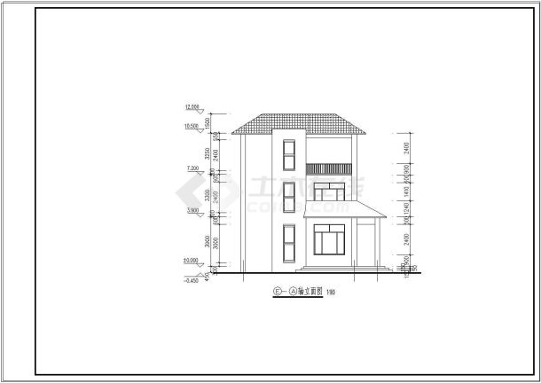 农村住宅（别墅型）建筑cad设计施工图-图一